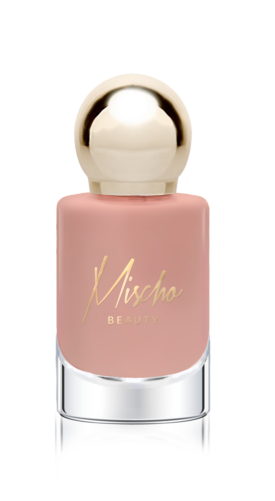 Mischo Beauty - Worthy Nail Lacquer - peach rose color nail polish.