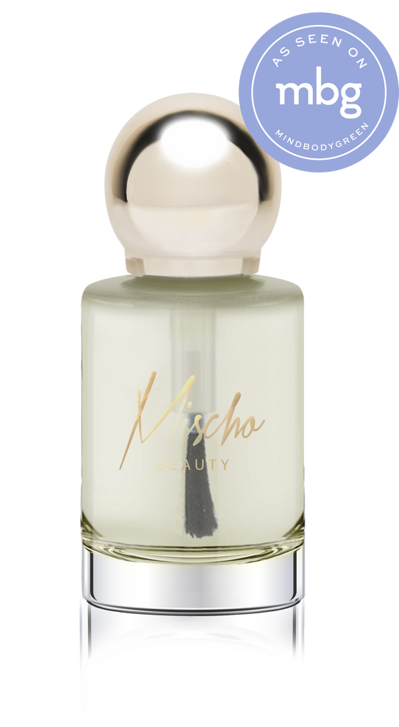 Mischo Beauty Nail Elixir Cuticle oil to repair and strengthen nails and cuticles. A lux infusion of coconut, jojoba and grapeseed oils leaves nails strong and cuticles supple, soft and smooth for the perfect manicure. As Seen on MindBodyGreen