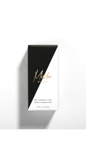 Mischo Beauty Run The World Nail Lacquer - true black color nail polish - outer carton